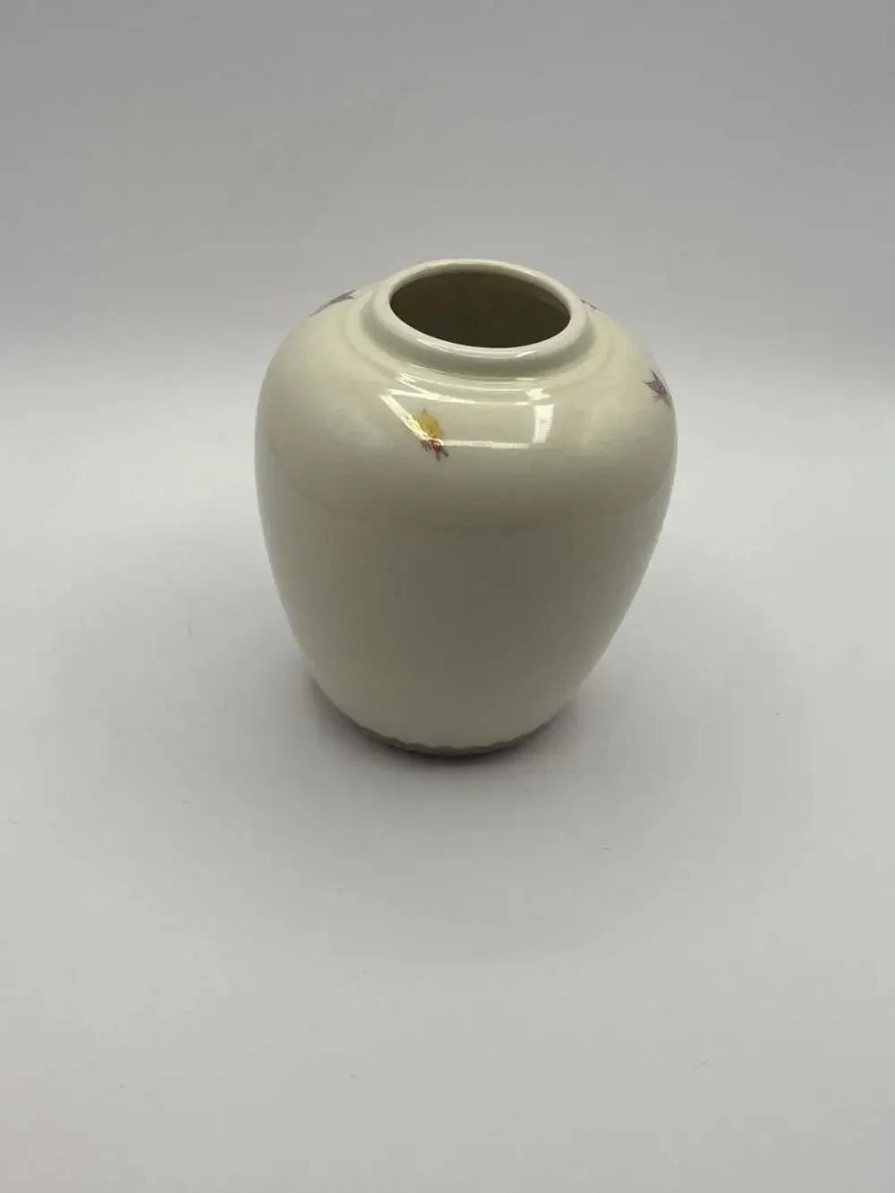 Vintage Shibata Japanese Porcelain Floral Ginger Jar Vase, Gold Accents